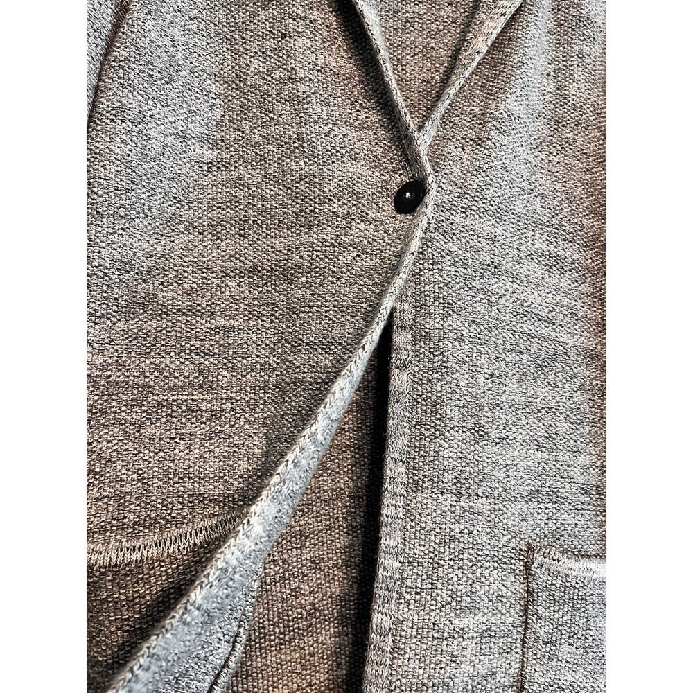 J. Jill Wearever Collection Gray Cotton Blend Sweater Cardigan Blazer Medium - Picture 10 of 16